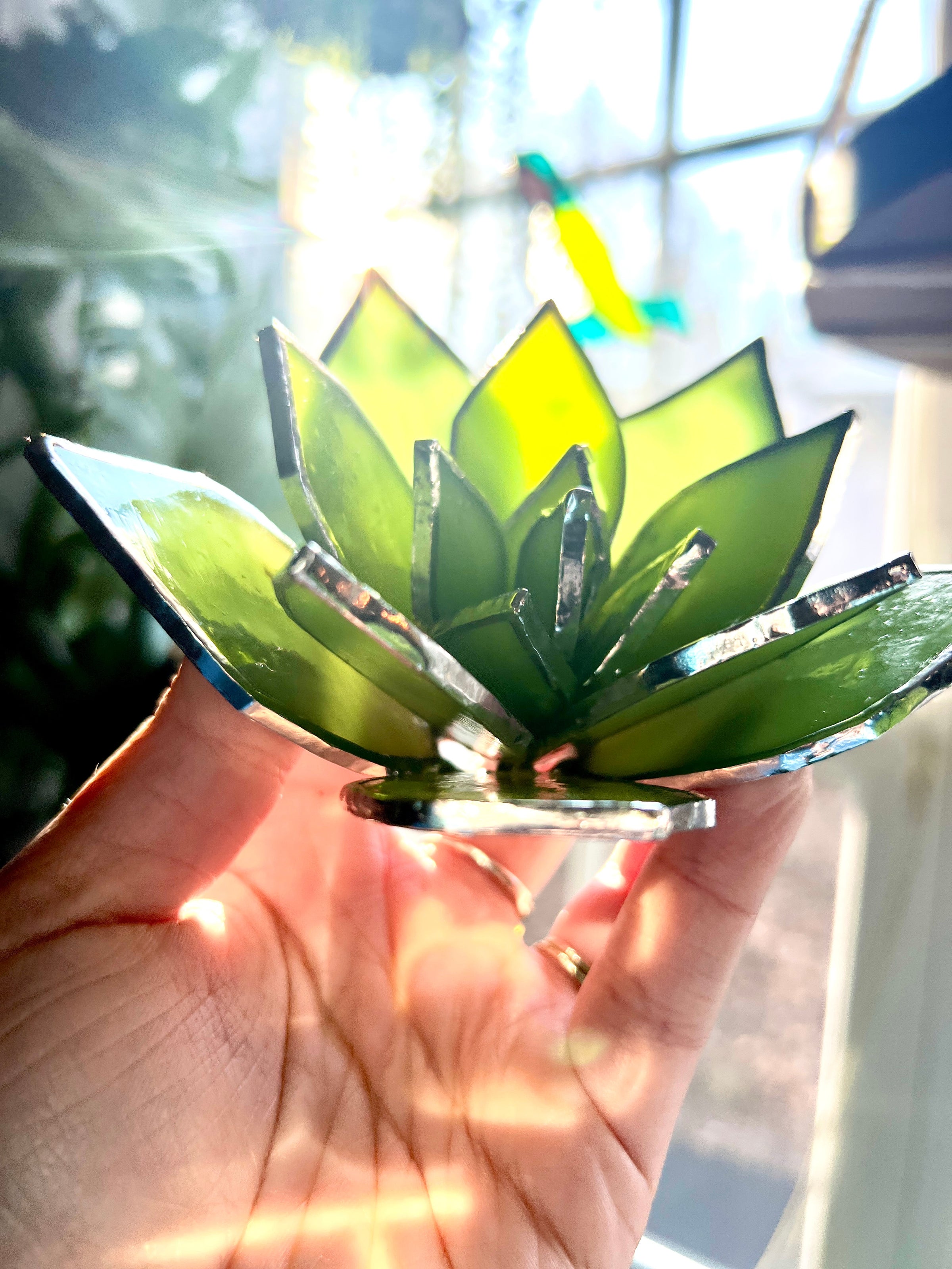 Stained Glass Succulent - Custom Order | Crafty Bombshell Designs
